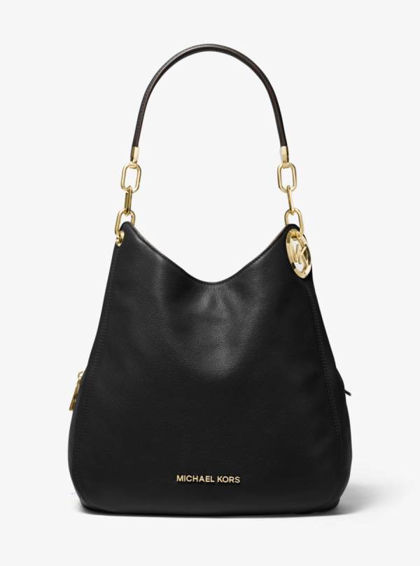 Damske Taška Cez Rameno Michael Kors Lillie Large Pebbled Leather Čierne - Kabelky Michael Kors Lacne | KQIRA-2093